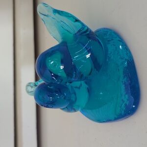 Double Bluebird Of Happiness Blown Glass Figurine Leo Ward